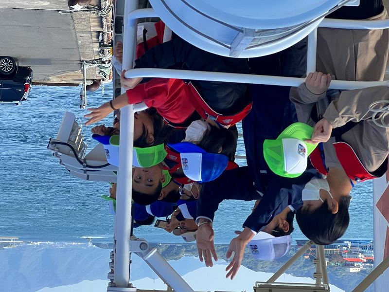 いってきまーす！ | 「海と日本プロジェクトin広島」共催弓削丸体験航海 | 中国地方海運組合連合会｜中海連